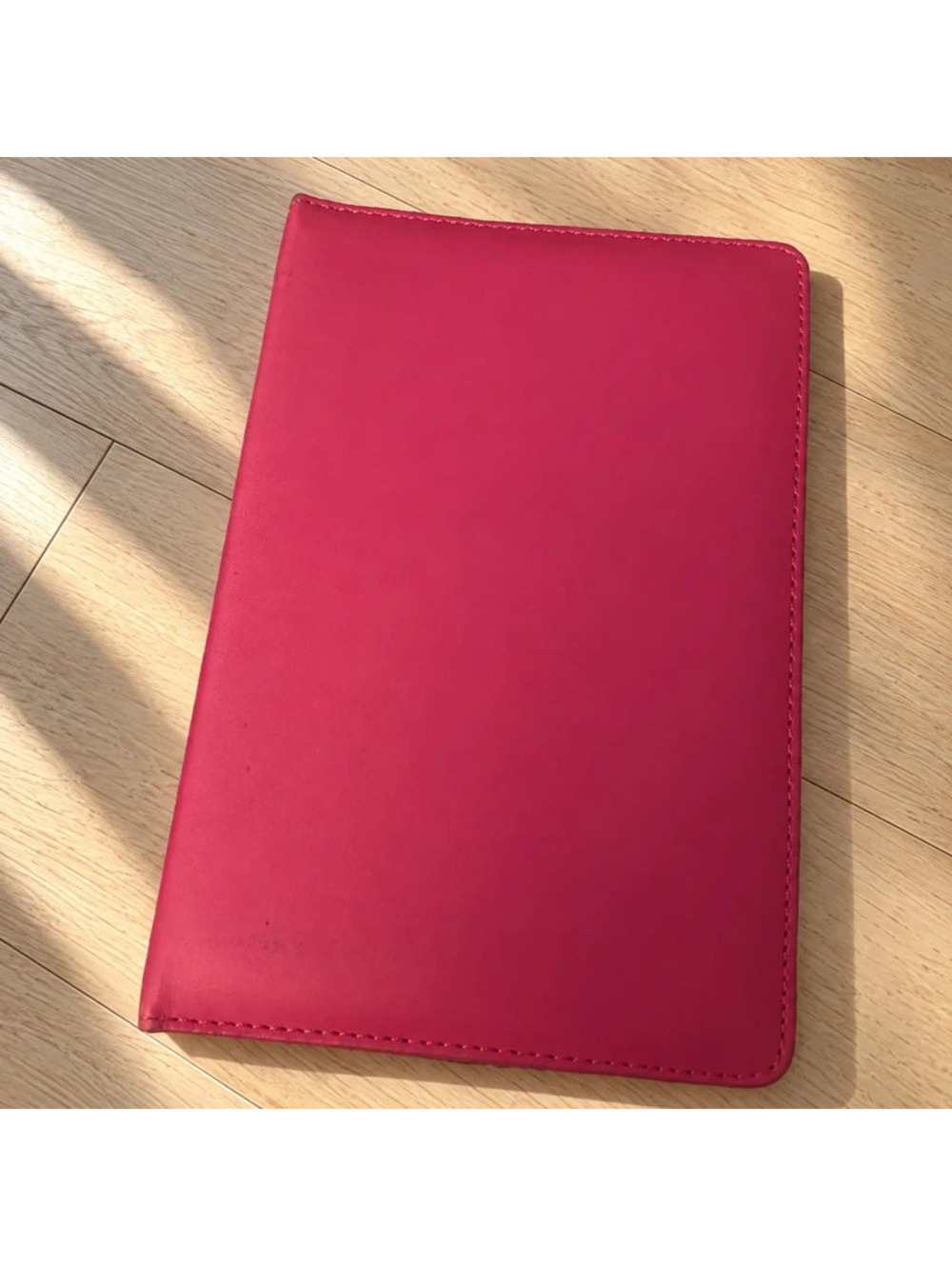 Pink Vegan Leather 6 Ring Binder Address Book Planner Organizer